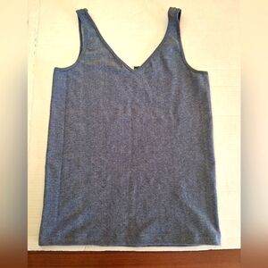 Blue Grey V Neck Tank Top By Eloise